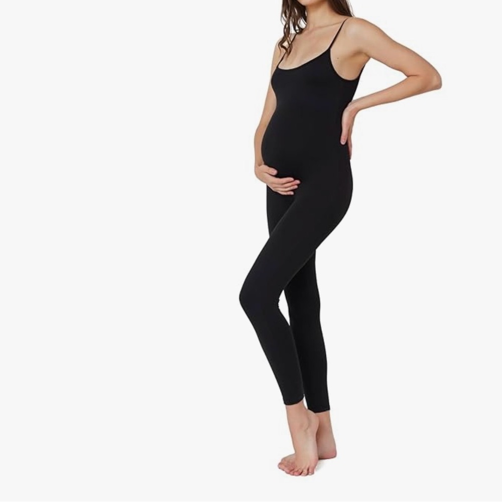 Black Maternity Bumpsuit